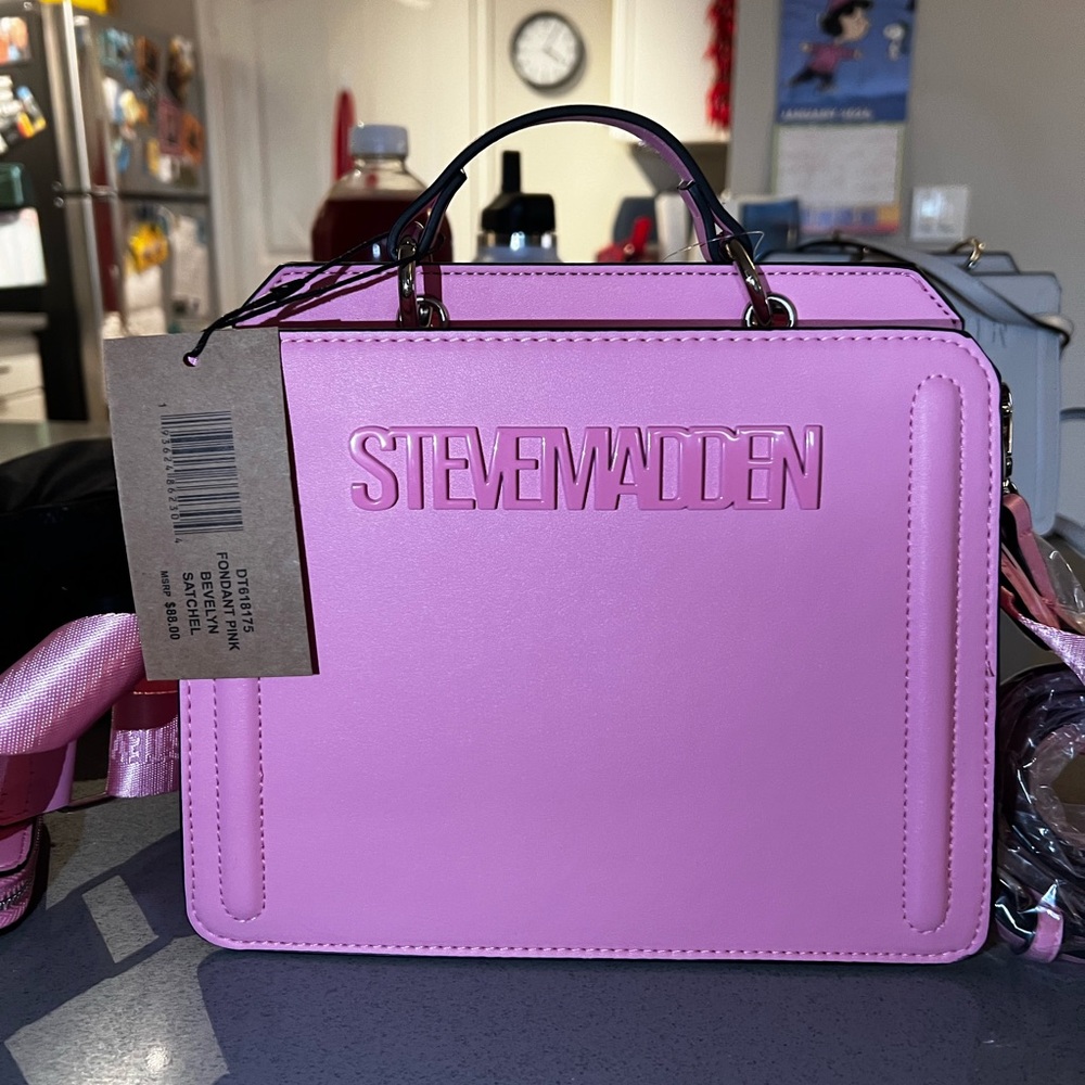 brand new pink steve madden purse